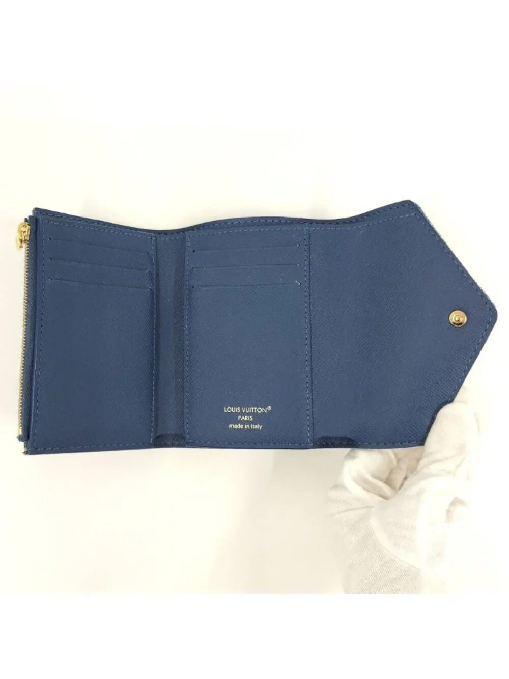 Louis Vuitton Portefeuille Victorine Compact Wallet Monogram Denim